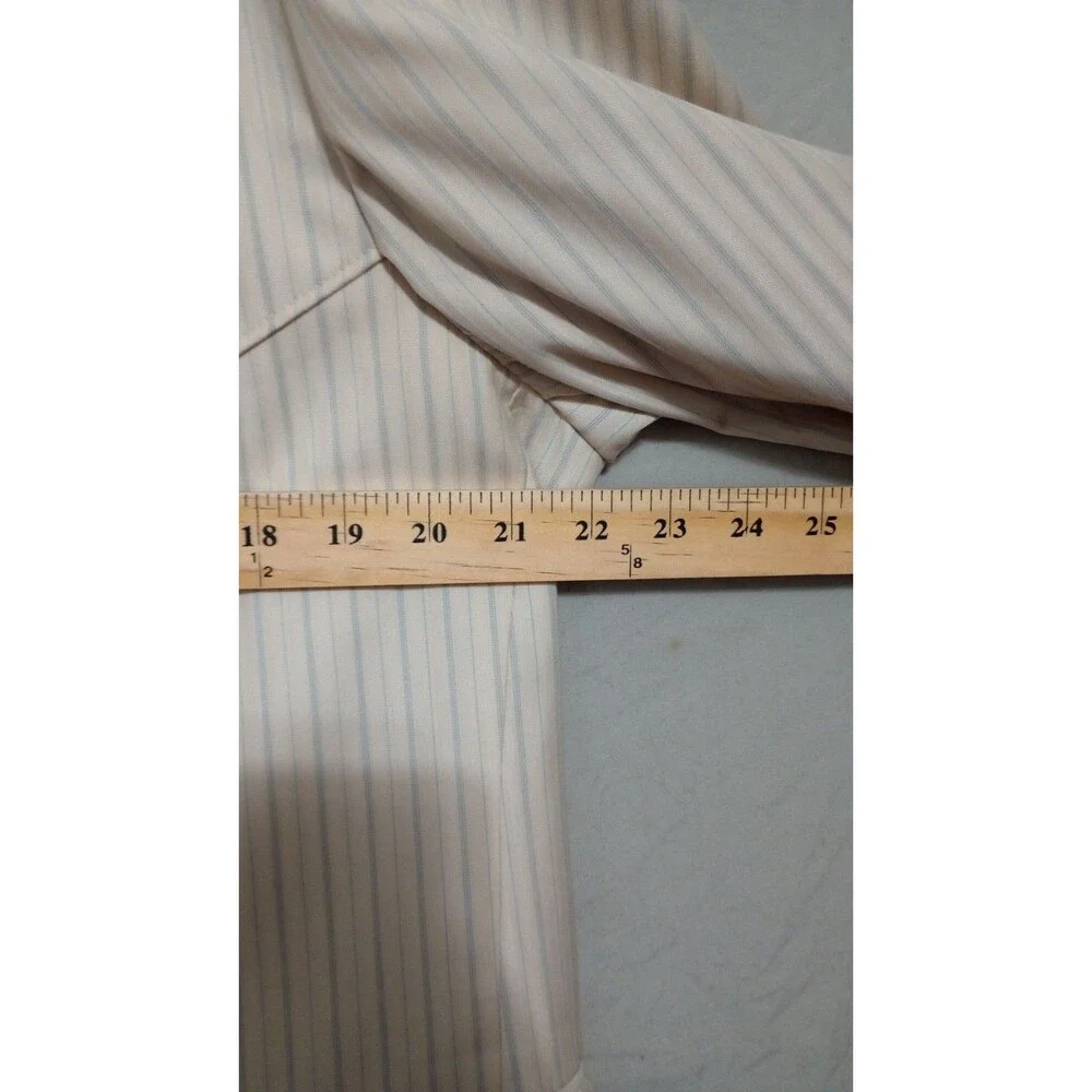 Vintage NOS Twinstone Western Yoke Rockabilly Suit 44/30 Ivory & Blue Stripe